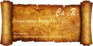 Csernyus Rudolf névjegykártya