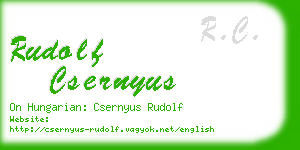 rudolf csernyus business card